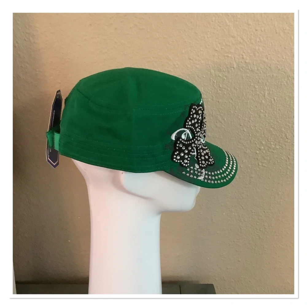 Green Rhinestone Cap - Picture 3 of 5